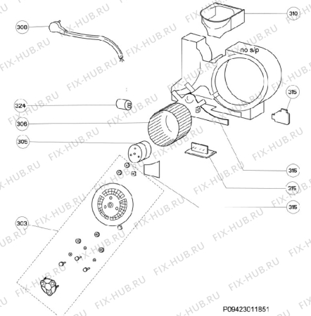 Взрыв-схема вытяжки Electrolux DAK5530SW - Схема узла Motor